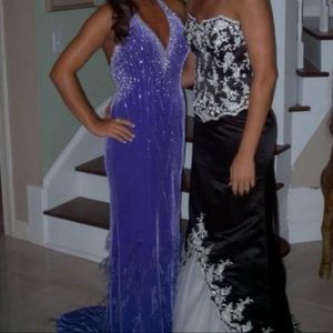 Purple velvet from formal dress